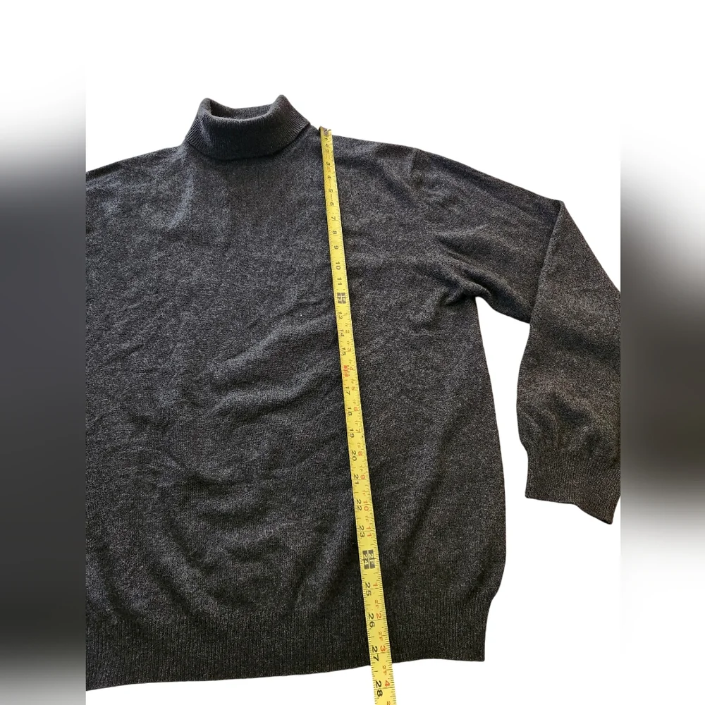 Joseph Lyman Sweater Womens Pullover 100 % Cashmere Preppy Casual Charcoal XL - Picture 3 of 6